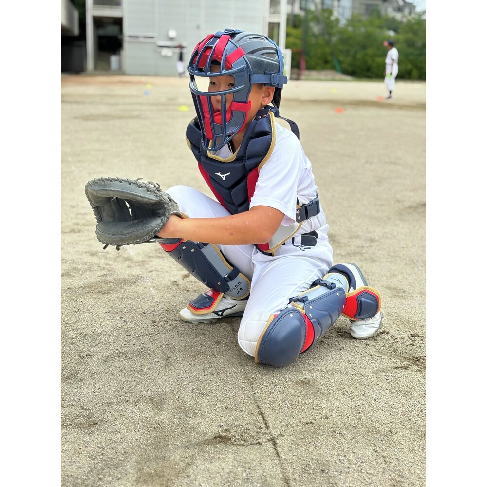 MIZUNO 少年軟式野球 キャッチャー用 プロテクター＆レガースセット MIZUNO ミズノ 野球 少年軟式キャッチャー防具4点セット マスク
