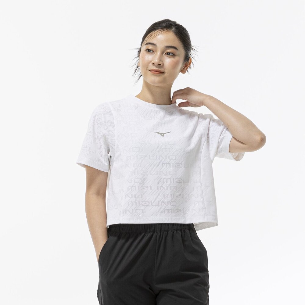 ともみ ︎ページ ミズノ直営限定】シアージャカードクロップドTシャツ|32JAD391|ミズノ