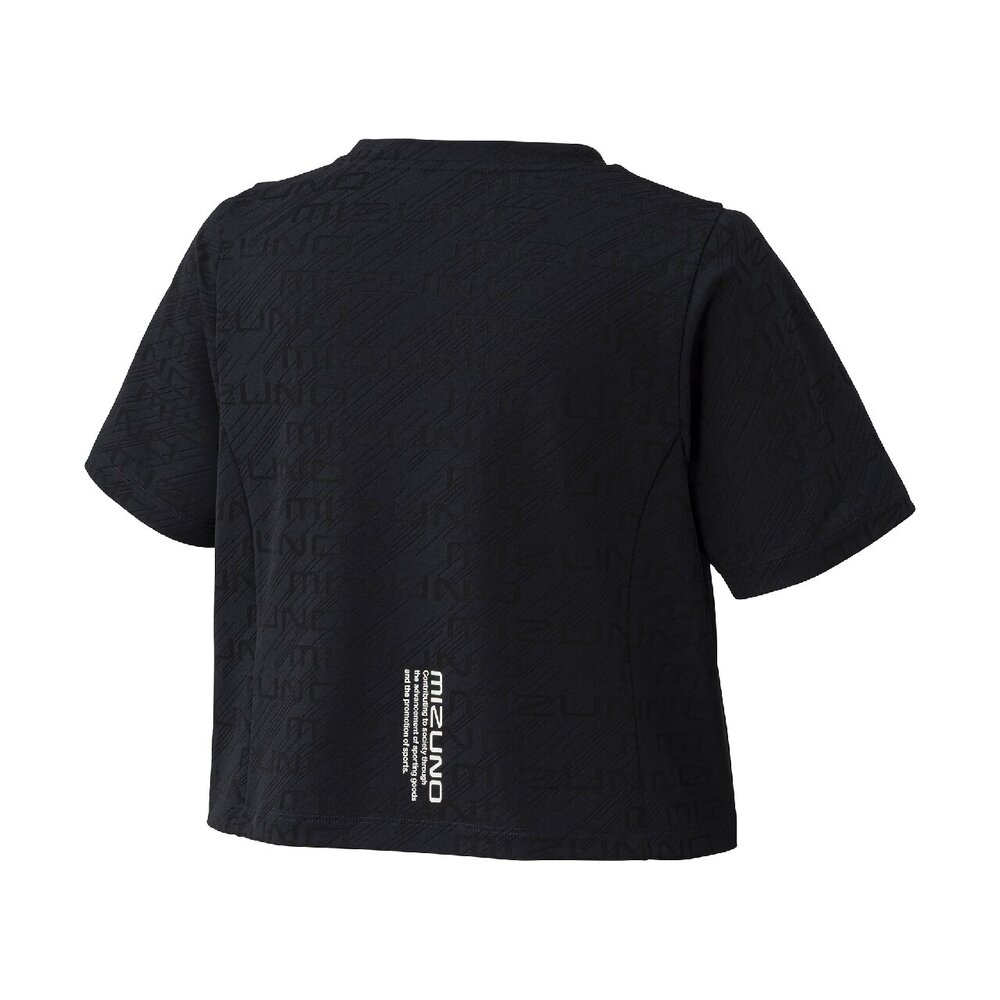 Mizuno ジェイテクト　ブラック シャツ ミズノ直営限定】シアージャカードクロップドTシャツ|32JAD391|ミズノ