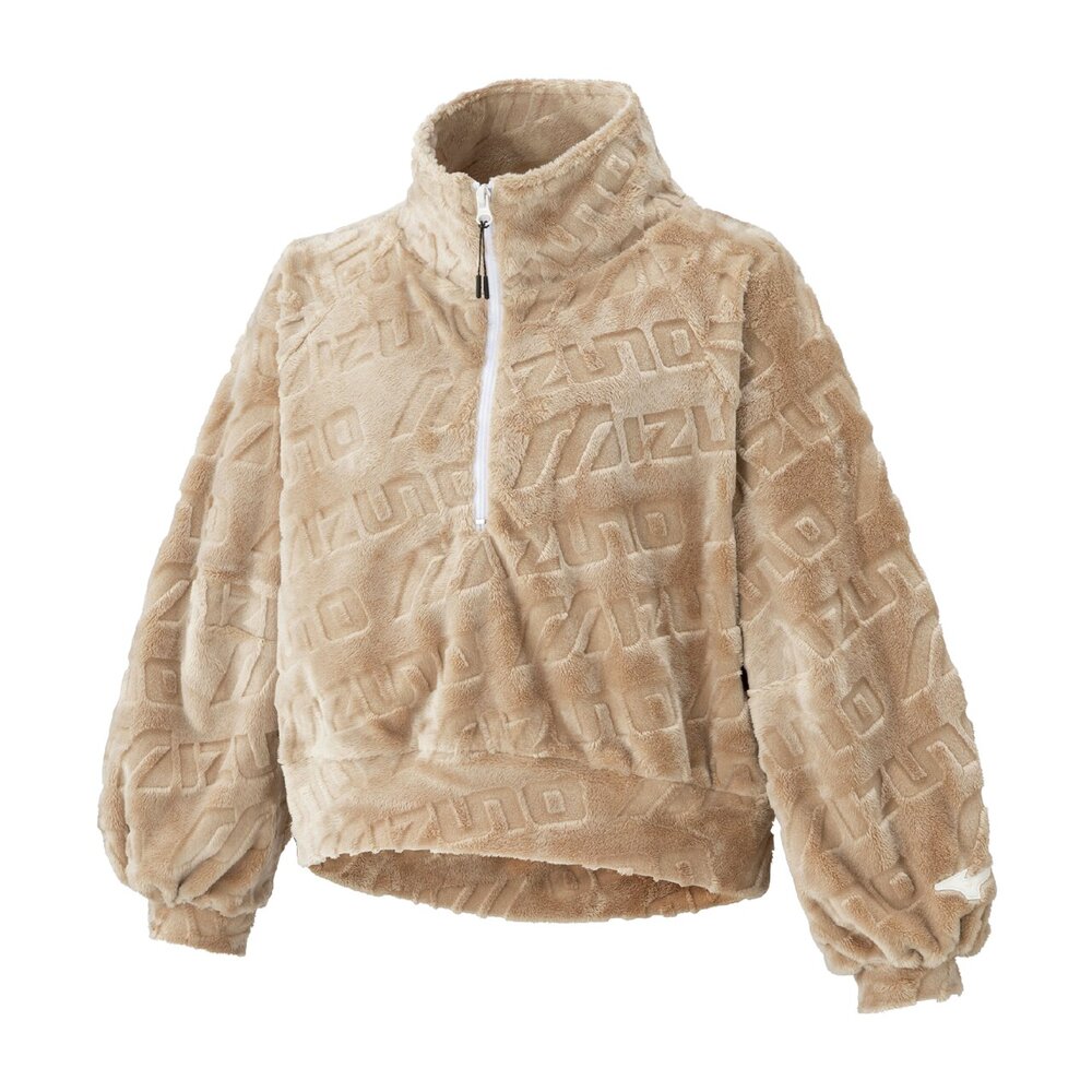 ミズノ直営限定／吸湿発熱】ブレスサーモロゴファーハーフジッププル