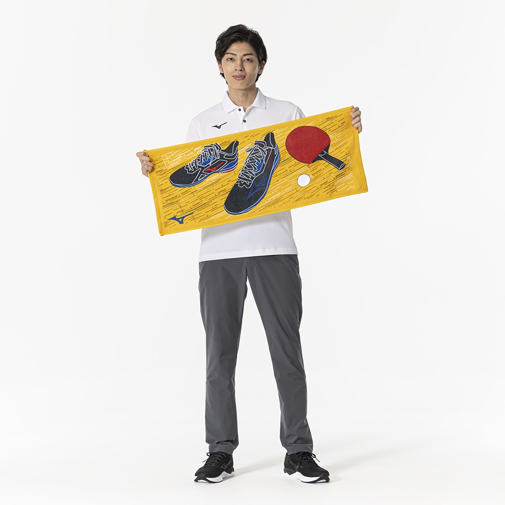 今治製タオル／卓球デザイン フェイスタオル(箱入り)|32JYB124|ミズノ