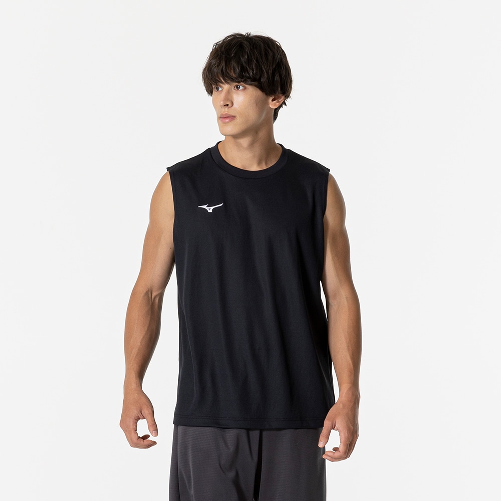 [ミズノ] トレーニングウェア タンクトップシャツ ナビドライ ノースリーブ Uネック 吸汗速乾 インナー 肌着 UPF15 メンズ