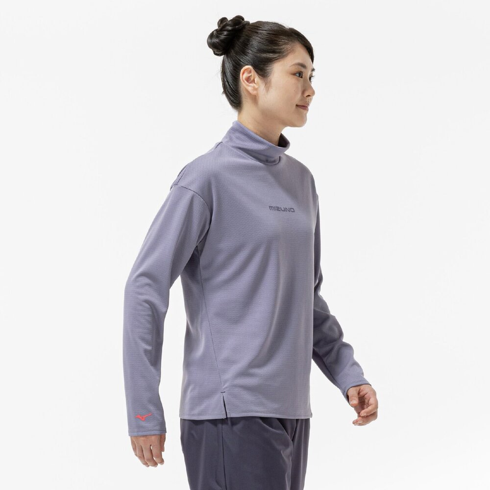 吸湿発熱】ブレスサーモハイネックロゴTシャツ(長袖)|32MAC855|ミズノ