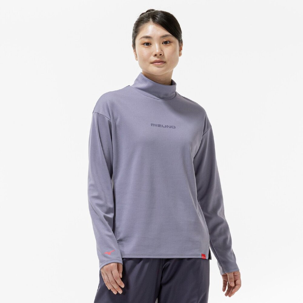 吸湿発熱】ブレスサーモハイネックロゴTシャツ(長袖)|32MAC855|ミズノ