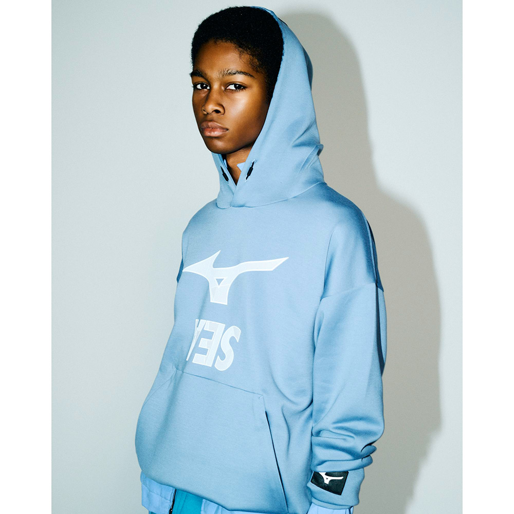 WIND AND SEA】ルーズフィットスウェットフーディ|32MC6WS2|ミズノ