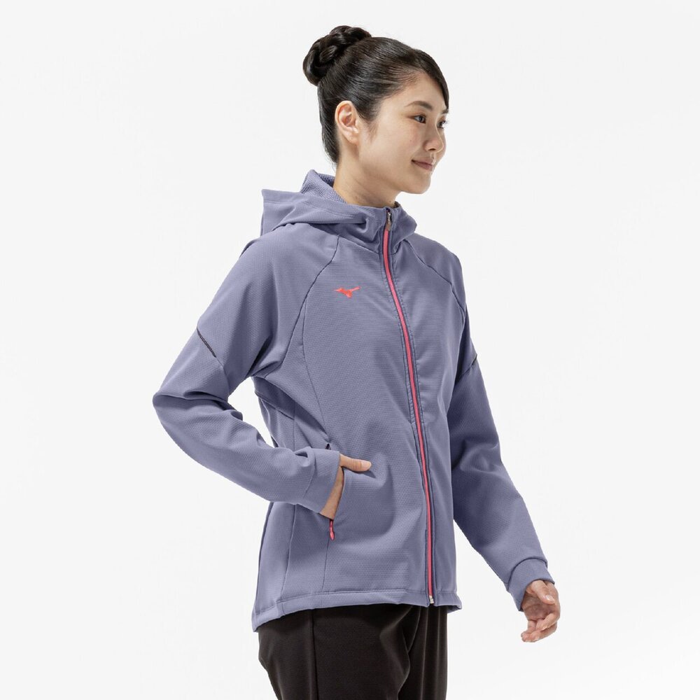 美品　ミズノ　テックシールドジャケット　トレーニングウェア　防風　L ストレッチ／防風】テックシールドジャケットフーディ|32MCA860