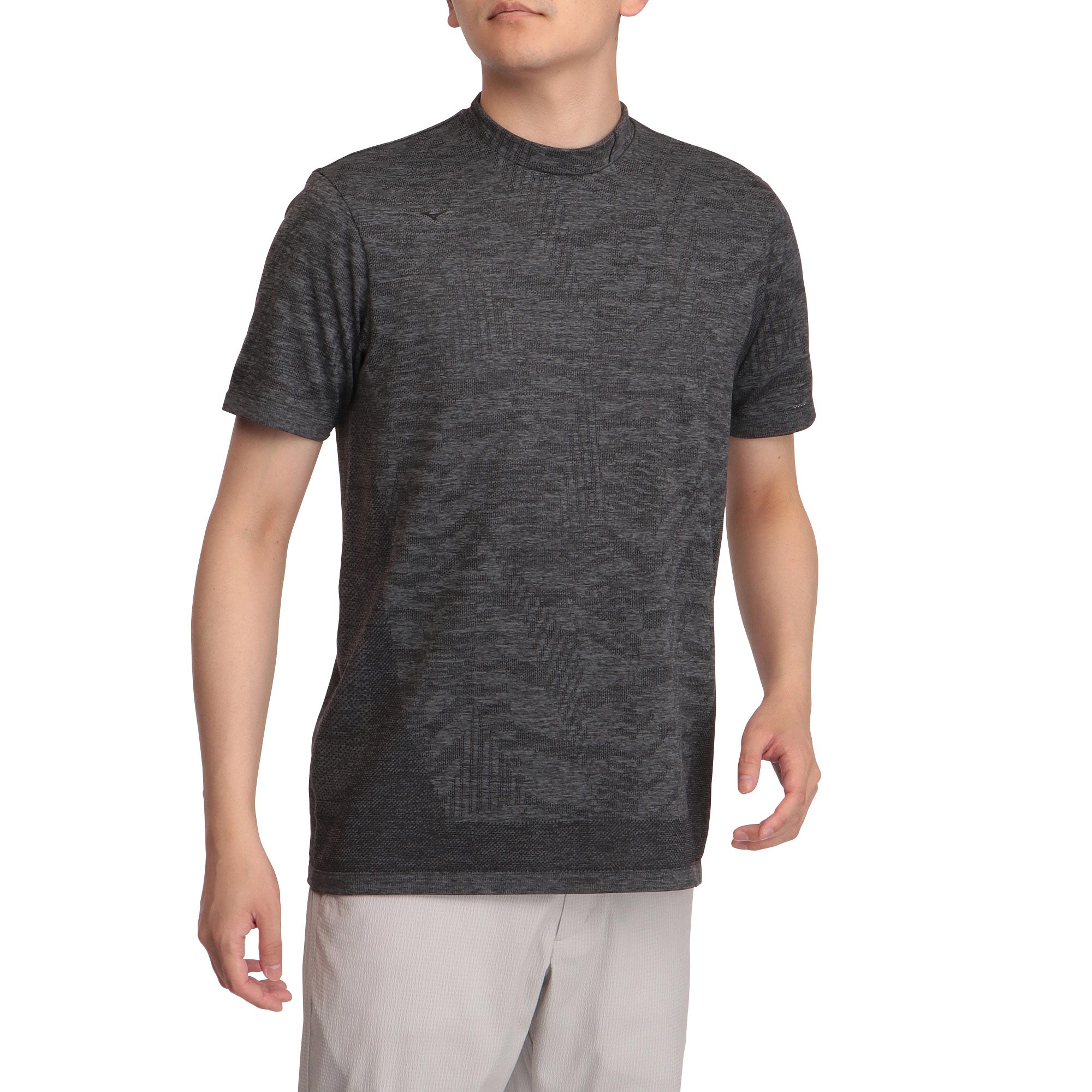 ジャガード半袖モックネックシャツ メンズ 52ma1010 半袖シャツ ゴルフウエア ミズノ公式オンライン