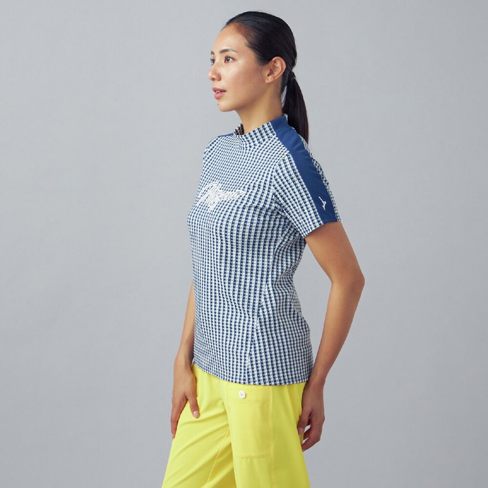 リップルジャカードモックネック半袖シャツ|52MAD209|半袖シャツ