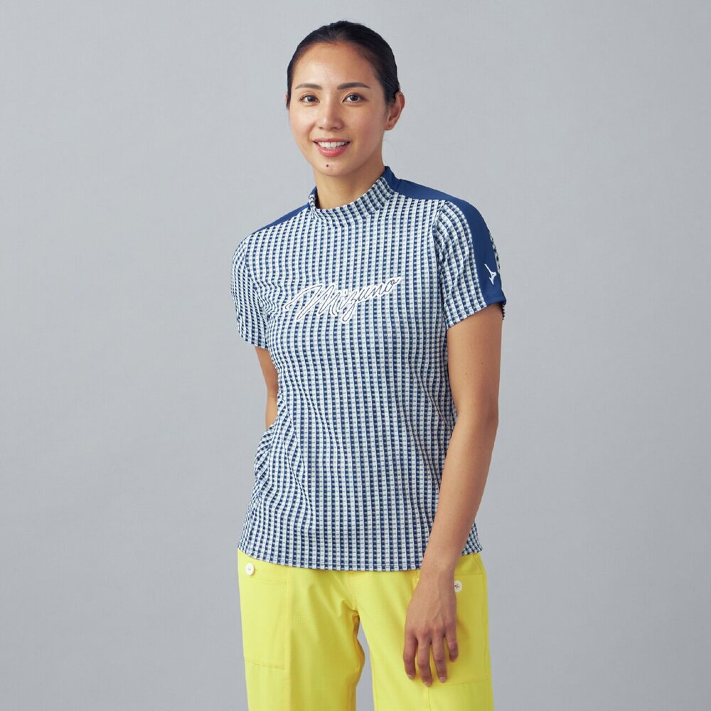 リップルジャカードモックネック半袖シャツ|52MAD209|半袖シャツ