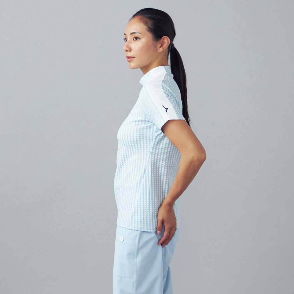 リップルジャカードモックネック半袖シャツ|52MAD209|半袖シャツ