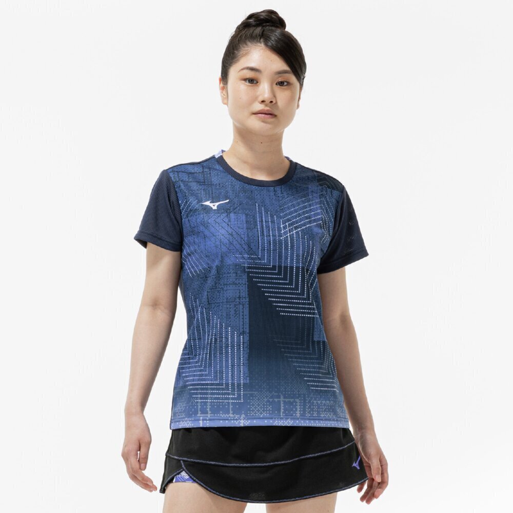 Mizuno 確認 汗処理／通気】ドライエアロフローゲームシャツ(ラケット