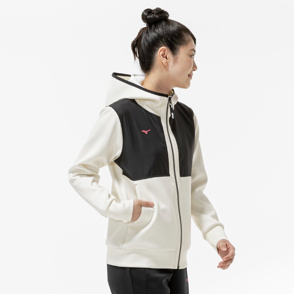 [ミズノ] テニスウェア スウェットフーディ 吸汗速乾 UPF50+ ダイナモーションフィット 62JC2002 ブラック×ネオンフレイム Mサイズ ミズノ] テニスウェア スウェットフーディ 吸汗速乾 UPF50+ ダイナ