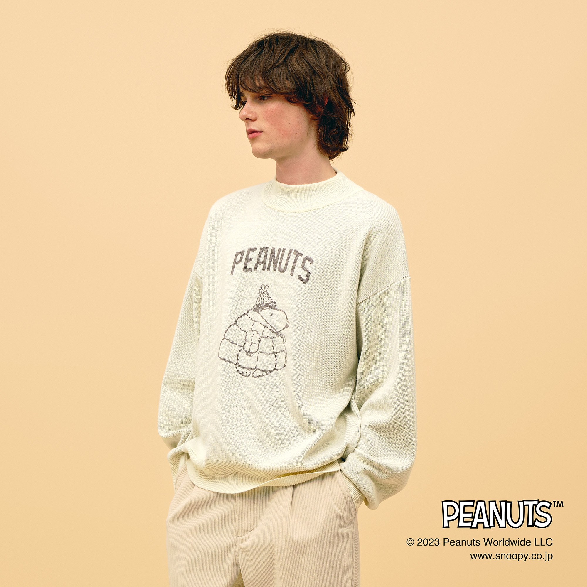 【PEANUTS】【発熱素材】ブレスサーモ ニットセーター[ユニ