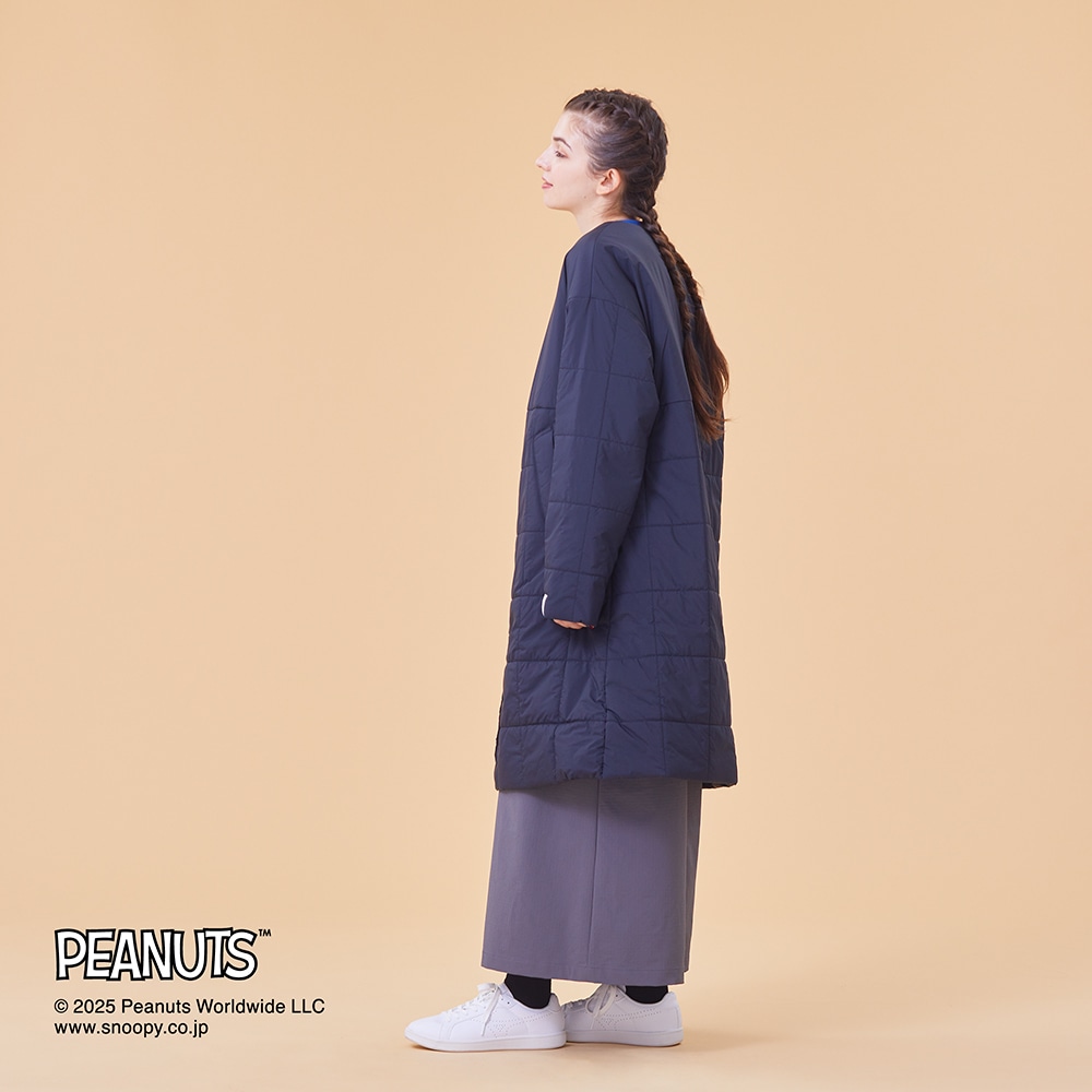 PEANUTS／吸湿発熱】ブレスサーモノーカラーパデットコート|B2MECY50
