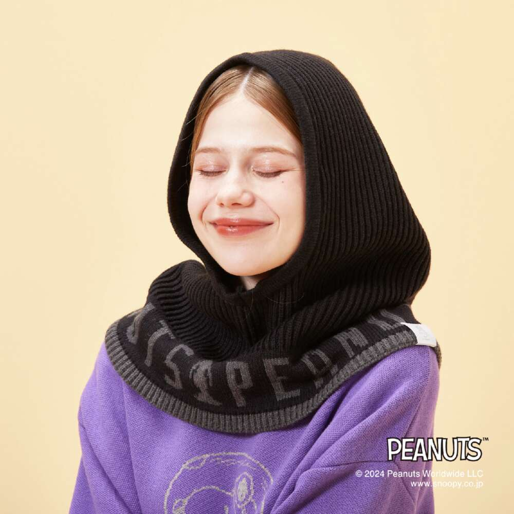 PEANUTS／吸湿発熱】ブレスサーモ フーディネックウォーマー|B2MYBY90
