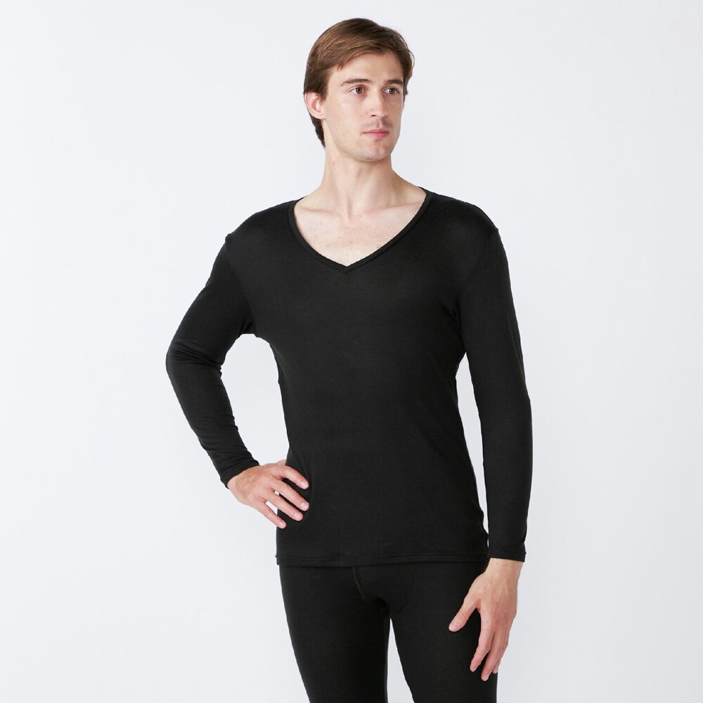 SNIPEER ブラック 長袖インナーウェア L 吸湿発熱】ミズノプレミアホットインナー ブレスサーモ Dailyモデル 中