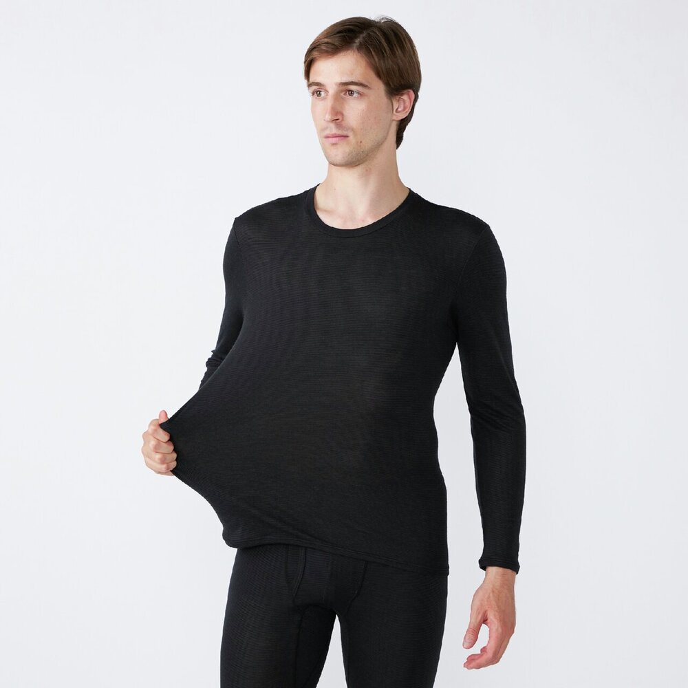 吸湿発熱】ミズノプレミアホットインナー メリノウール×ブレスサーモ