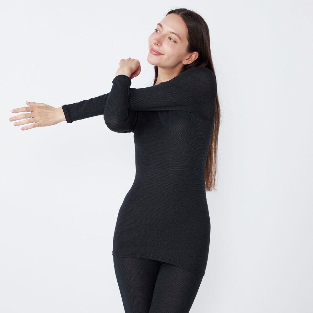 吸湿発熱】ミズノプレミアホットインナー メリノウール×ブレスサーモ