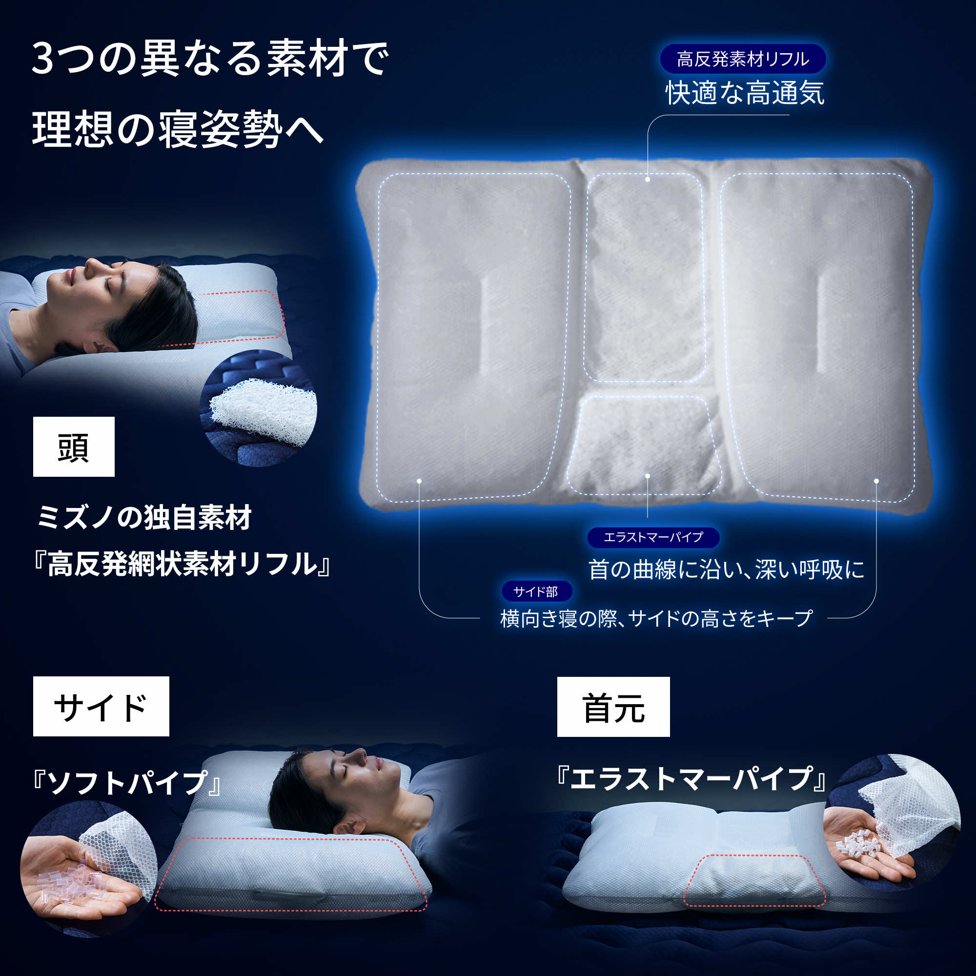 深呼吸まくら -O2- （オーツー）|C2JND106|寝具|健康・日常生活品