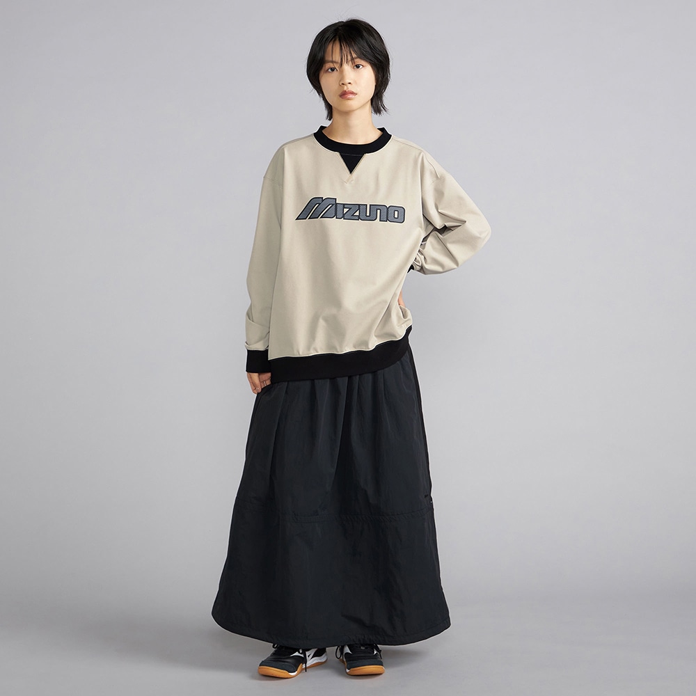 ナイロンシャンブレーワッシャー ロングスカート|D2MFD731|MIZUNO1906