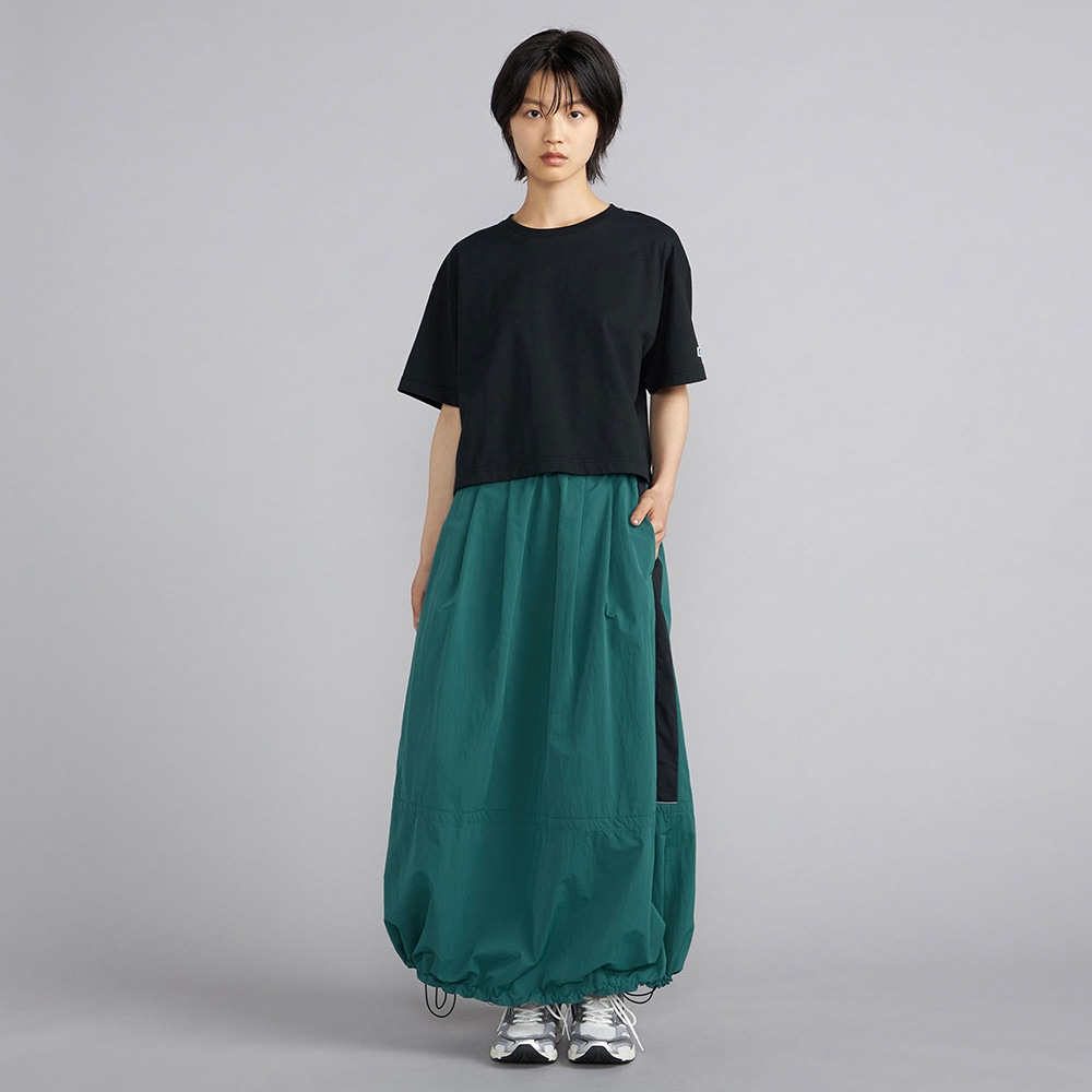 ナイロンシャンブレーワッシャー ロングスカート|D2MFD731|MIZUNO1906