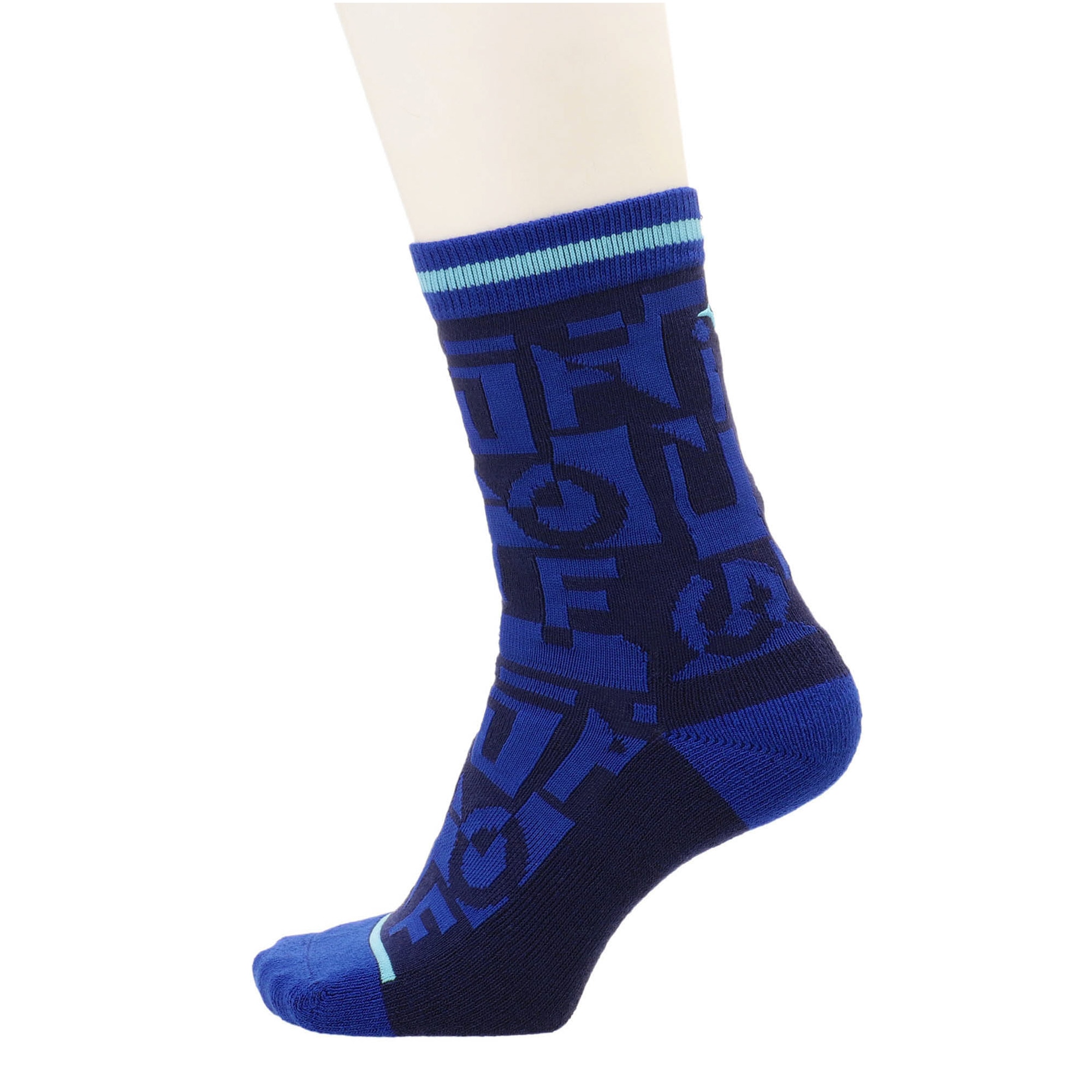 吸湿発熱】ブレスサーモロゴジャガードソックス (ミドル丈