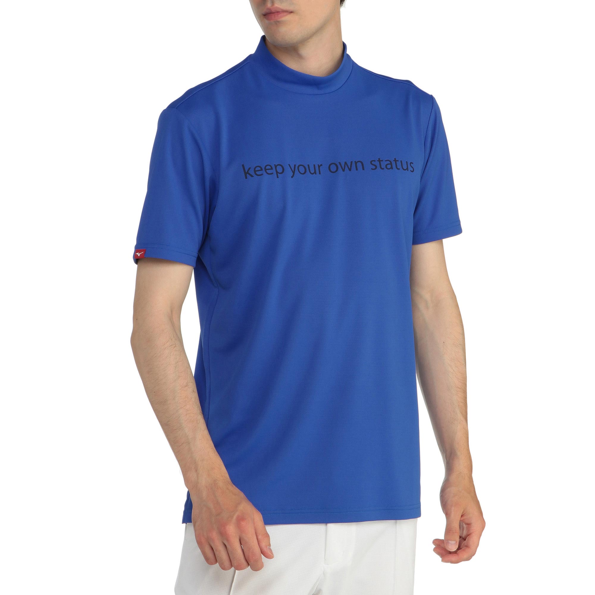 ミズノ モックネック半袖シャツ メンズ ゴルフウエア 半袖シャツ