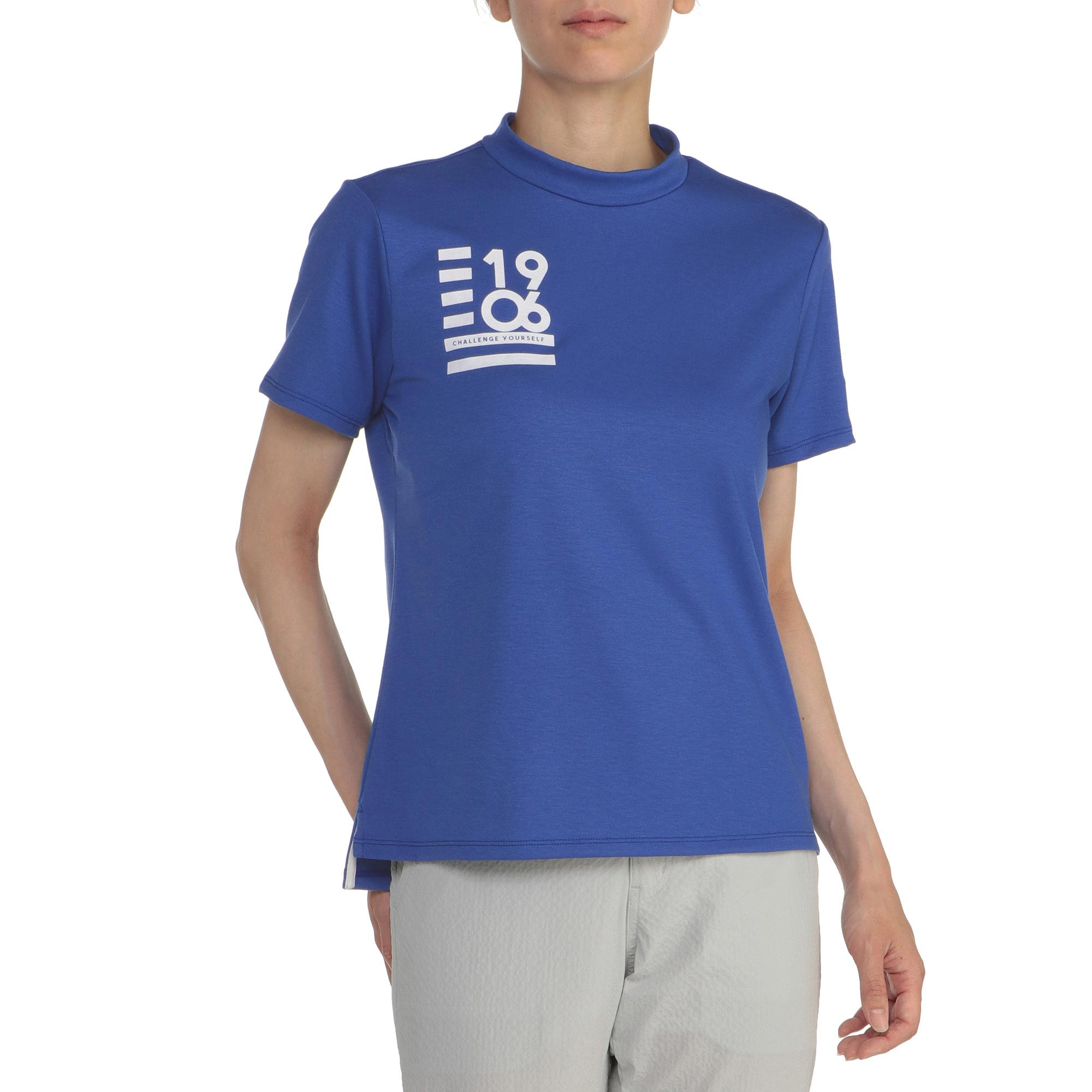 ベーシックストレッチモックネックシャツ[ウィメンズ]|E2MA2214|半袖