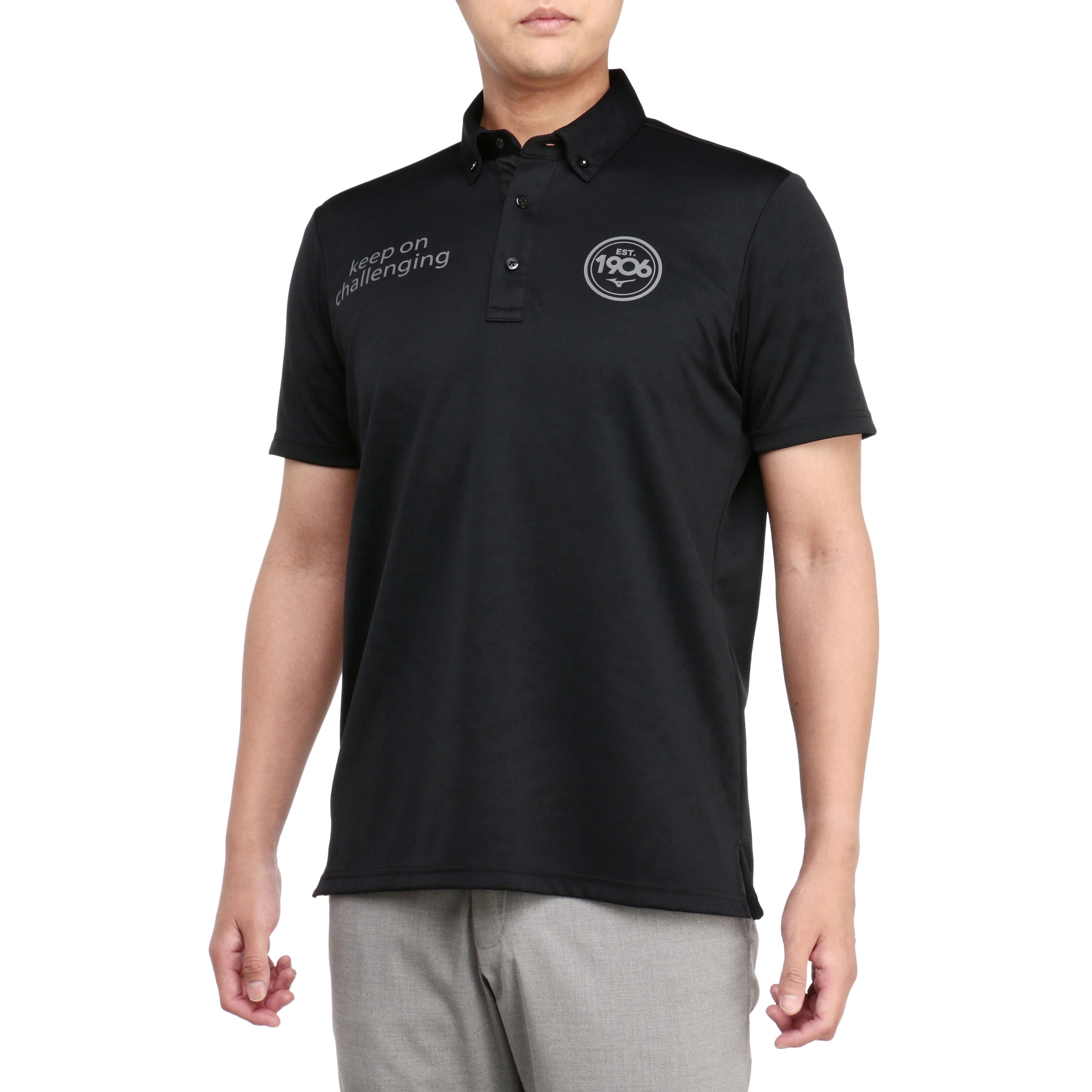ダブルジャガード半袖ボタンダウンシャツ[メンズ]|E2MAA018|半袖シャツ