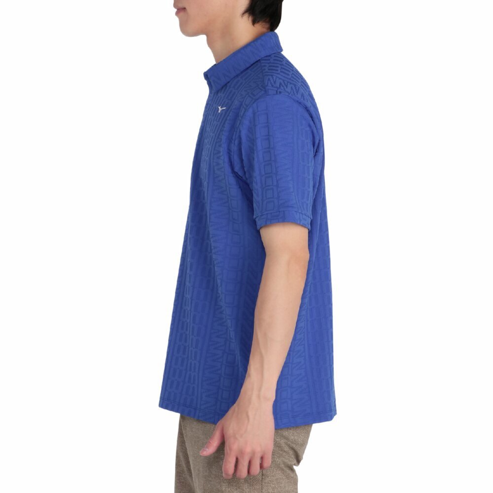 ロゴジャガード半袖共衿シャツ|E2MAC023|トップス|ゴルフウエア|ミズノ