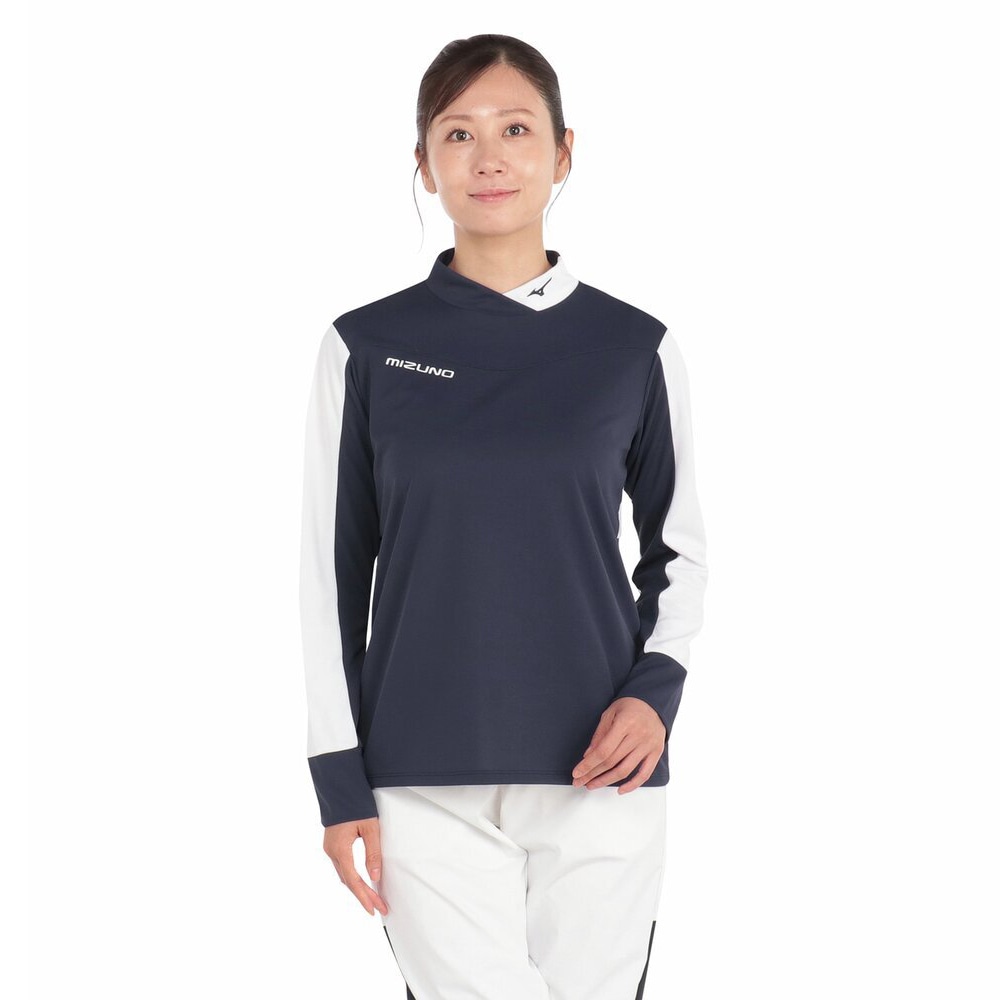 ミズノ ウィメンズ ソーラーカットスーパークール(ホワイト×ネイビー・サイズ：L) 返品種別A サッカーキャップ クールソーラーカットジュニアキャップ P2MWB102