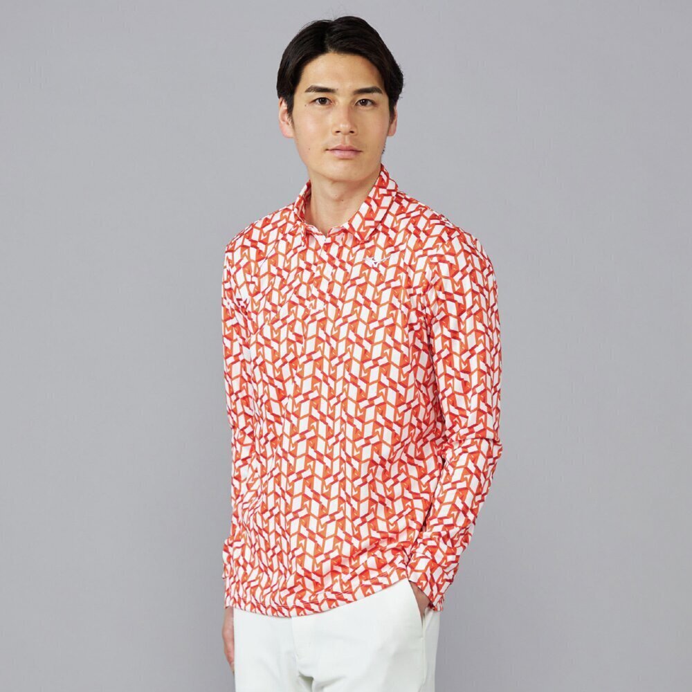 総柄グラフィックプリント長袖シャツ|E2MAC502|トップス|ゴルフウエア