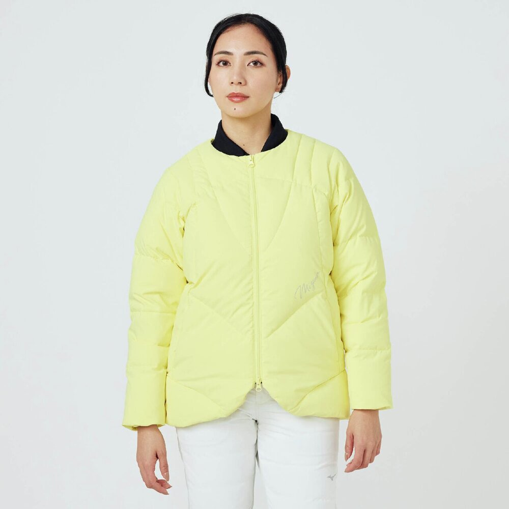 （K25610）ミズノ ゴルフ ブレスサーモ ダウンジャケット M イエロー K25610）ミズノ ゴルフ ブレスサーモ ダウンジャケット M イエロー