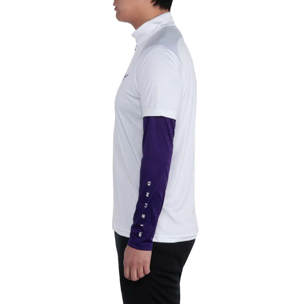 レイヤードセット(半袖ハーフジップシャツ／長袖モックネックシャツ