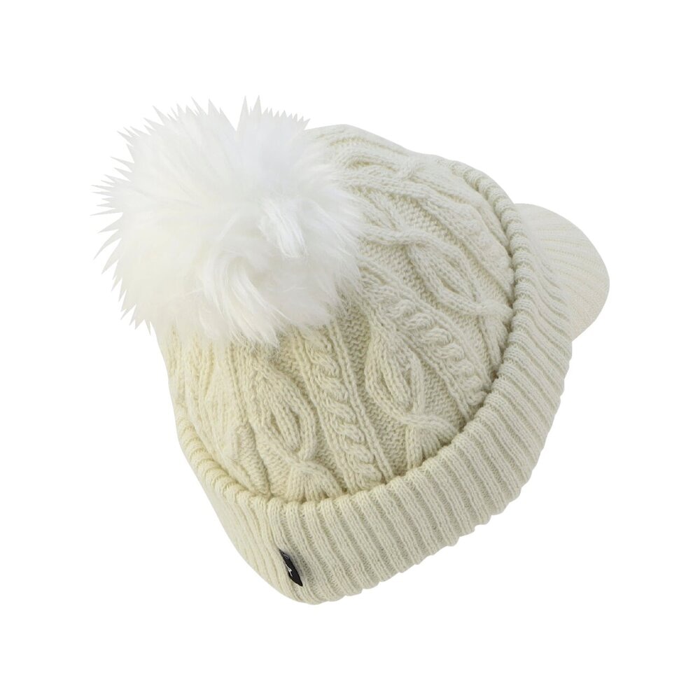 吸湿発熱】ブレスサーモMGロゴケーブルニットキャップ(ツバ付