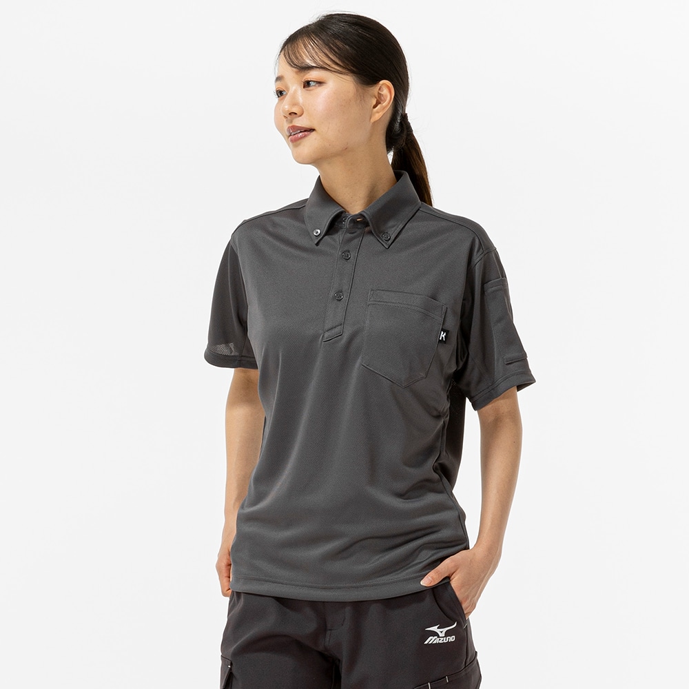 Mizuno 蛍光イエロー チェック柄 ポロシャツ ミズノ（MIZUNO） ポロシャツ サイバーイエロー S ｜ 通販 通信