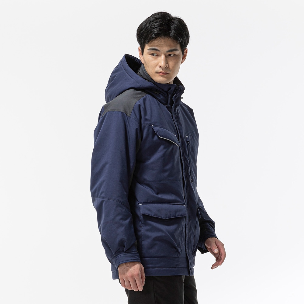 吸湿発熱】ブレスサーモ中綿ブルゾン(エコ素材／ミドル丈)|F2JEC910