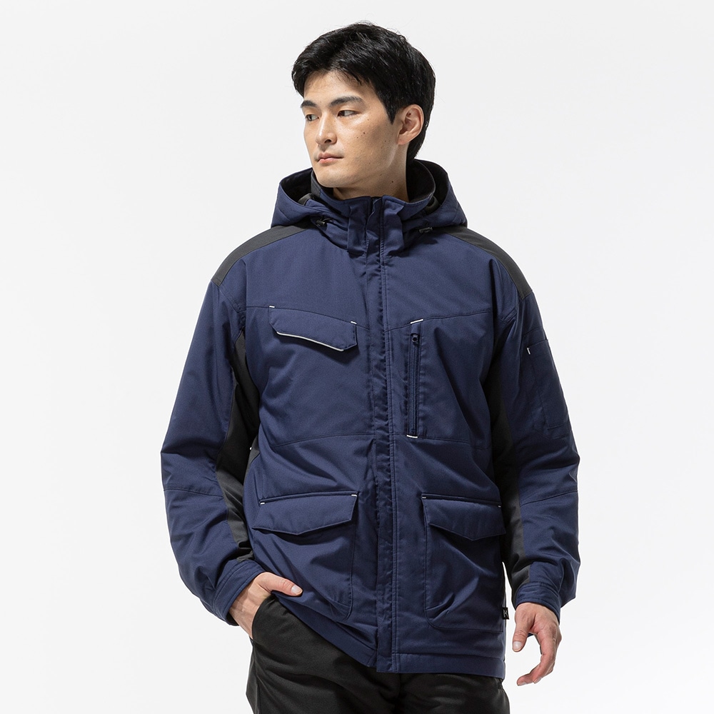 吸湿発熱】ブレスサーモ中綿ブルゾン(エコ素材／ミドル丈)|F2JEC910