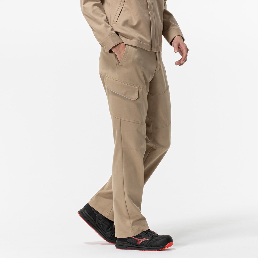 ベージュ ワークパンツ 4ポケット ワークパンツ ストレッチ(制電)|F2JF1581|ウエア|ワーキング用品