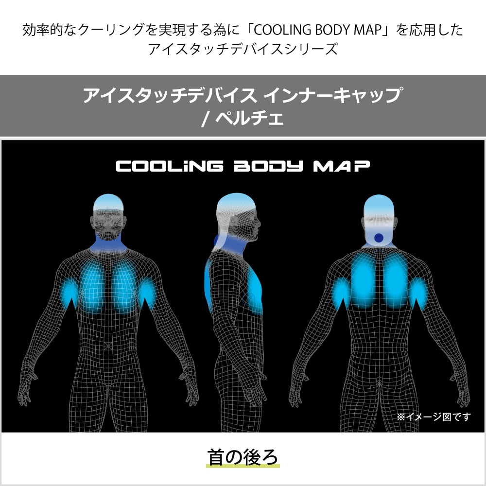 ミズノ　アイスタッチデバイス インナーキャップ／ペルチェデバイス/バッテリー1式 猛暑対策】アイスタッチデバイス インナーキャップ／ペルチェ