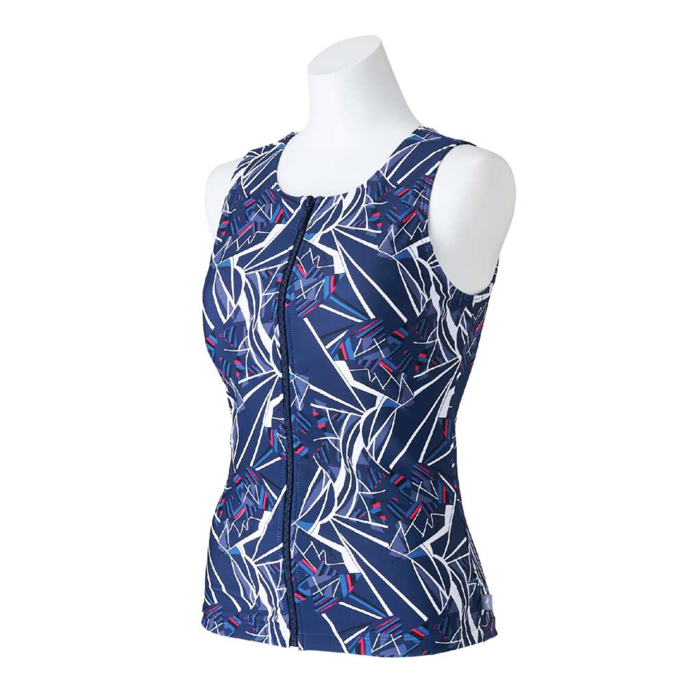 アクアフィットネス用トップス(ボタン付)|N2JAB838|フィットネス水着