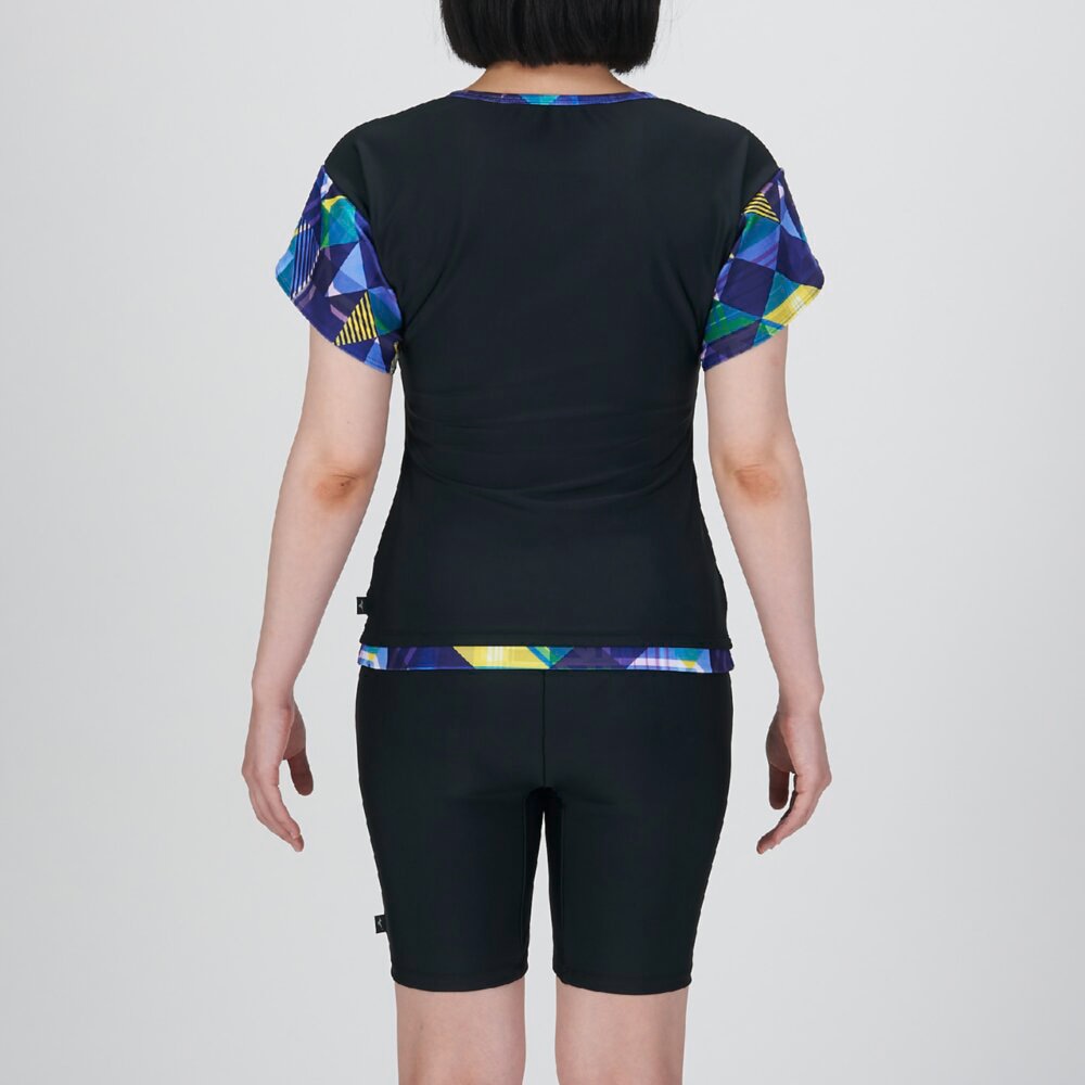 ドレスアップスイム】アクアフィットネス用セパレーツ(めくれにくい