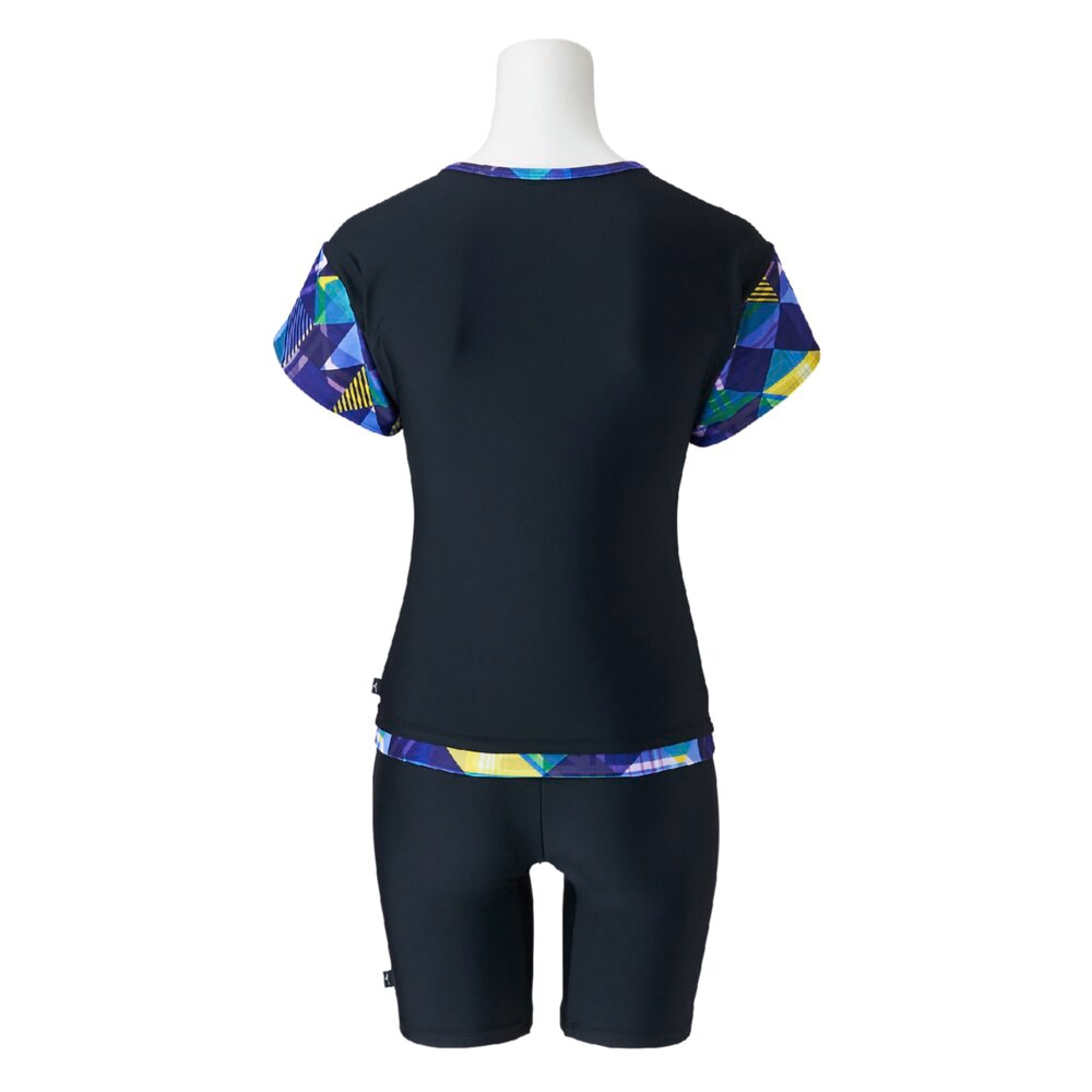 ドレスアップスイム】アクアフィットネス用セパレーツ(めくれにくい