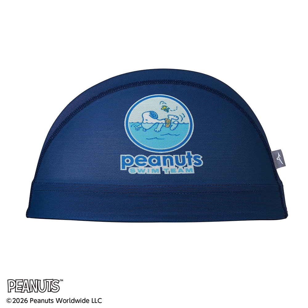 桐蔭学園　Mizuno ヘッドキャップ ネイビー 使用感ほぼ無し PEANUTS】メッシュキャップ|N2JWD331|キャップ|スイム|ミズノ公式