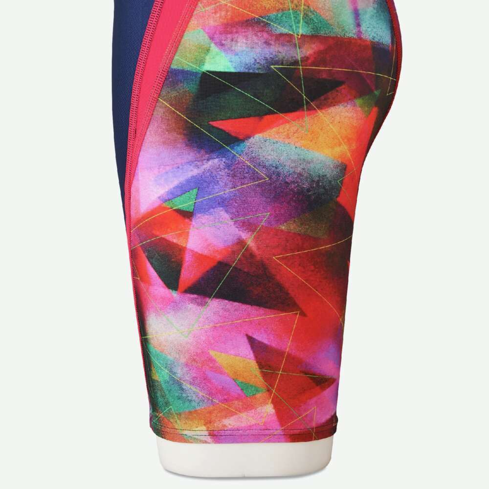 新作試着のみ　インフィニティInfinity 水着 26サイズ 紅葉柄　和柄 STREAM ACE】競泳用ハーフスーツ(マスターズバック)|N2MGC743|競泳水着