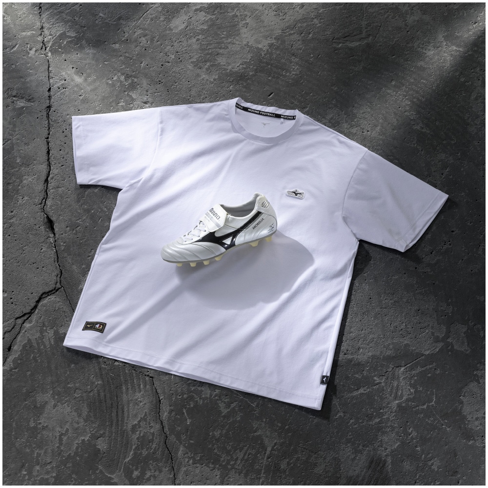 ミズノ直営限定】モレリア2 25th ワッペンTシャツ|P2MAC425|ウエア