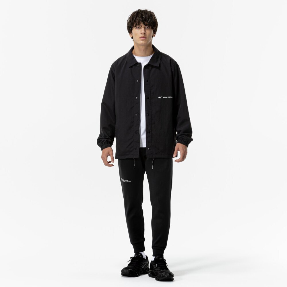 【通常：Theory】高機能シアサッカー コーチジャケット「M/L：ブラック」 コーチジャケット|P2MEC065|ウエア|サッカー／フットボール|ミズノ公式