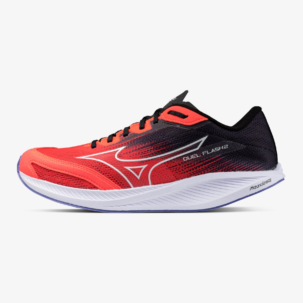 Mizuno DUEL FLASH ランニングシューズ ブラック/レッド MIZUNO ミズノ WAVE REBELLION FLASH 2 ウエーブリベリオン