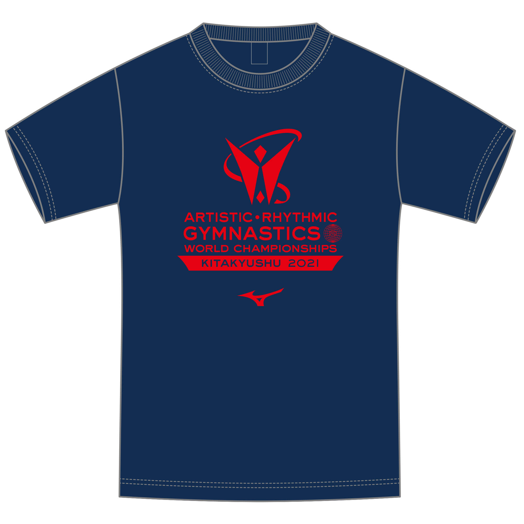 2021世界体操・新体操記念Tシャツ[ユニセックス]|Y2JA1T01|体操|ミズノ 