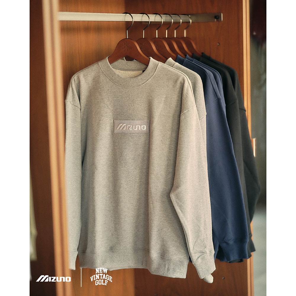 NEW VINTAGE GOLF MIZUNO ボックスロゴ クルースウェット|52JCD071